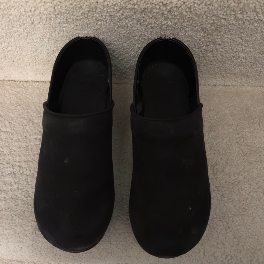 Sanita Black Slip-On Clogs